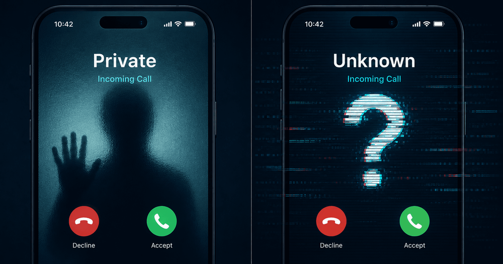 Private caller vs unknown caller: what is the real difference?