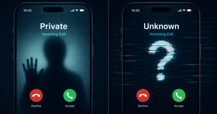 Private caller vs unknown caller: what is the real difference?